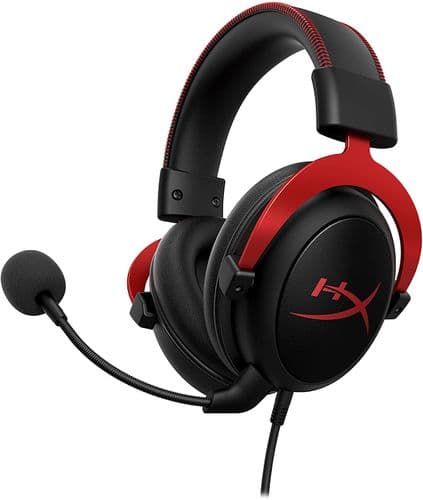 HyperX Cloud II Gaming Headset (KHX-HSCP-RD, Black Red)