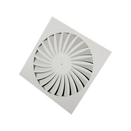 595mm White Ceiling  Swirl Diffuser Diameter For 600mm Ceiling Grid