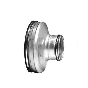 Lindab Safe Fitting RCU Concentric Short Pressed Reducer + Rubber Seal Spiral 80mm To 250mm