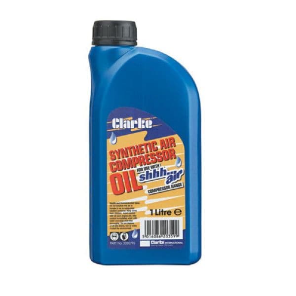 Clarke 3050795 Specially Formulated Synthetic Oil 1 Litre For ShhhAir Air Compressors