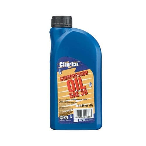 Clarke 3050796 SAE30 Oil 1 Litre For Air Compressors And Airline