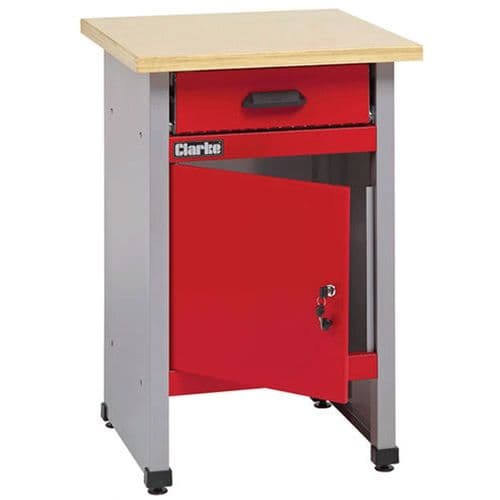 Clarke CWB57 Workbench With Drawer And Lockable Cupboard 570mm