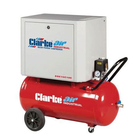 Clarke SSE15C100 Electric Powered Professional Silent Air Compressor (O/L) 100L 3hp 240V~50Hz