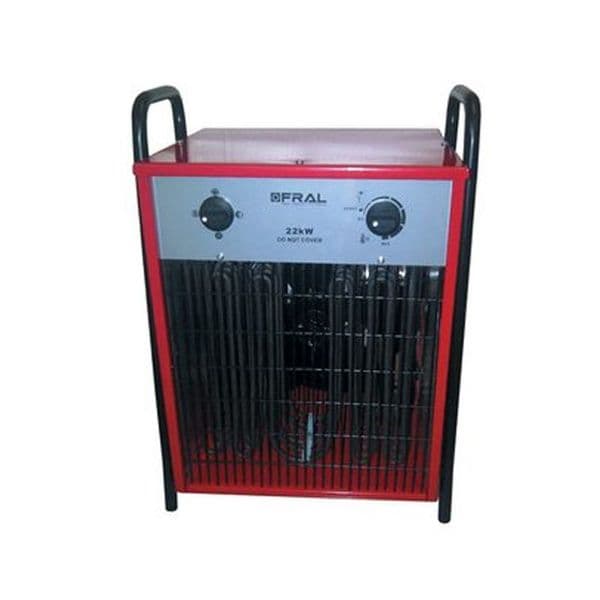 Fral UK FEH220 Industrial Electric Fan Heater With Adjustable Thermostat (22kW  / 75000Btu) 415V~50Hz
