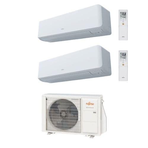 Fujitsu Air Conditioning AOYG14KBTA2 Heat Pump 2 x ASYG07KGTB 2Kw/7000Btu Wall R32 A+++ 240V~50Hz