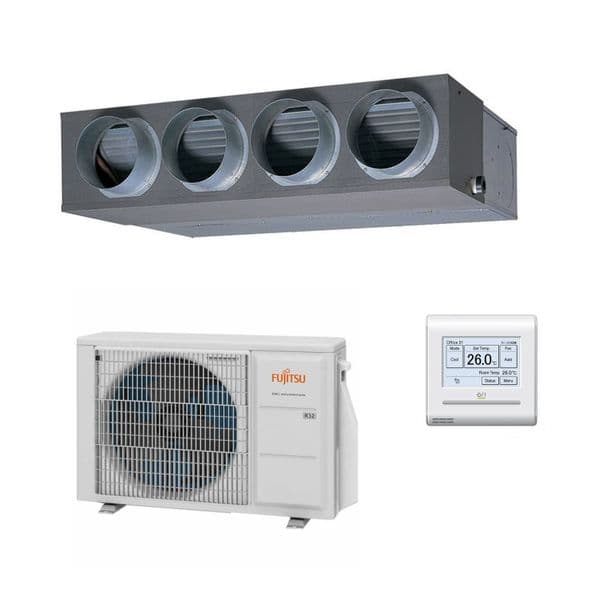 Fujitsu Air conditioning ARXG22KMLA AOYG22KATA Concealed Duct Heat Pump 6Kw/22000Btu R32 A+