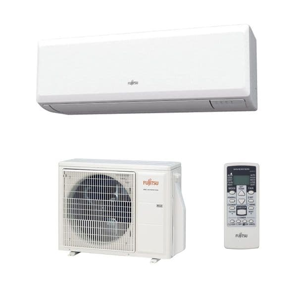 Fujitsu Air conditioning ASYG24KLCA Economy Wall Heat pump Inverter R32 7Kw/24000Btu Install Pack