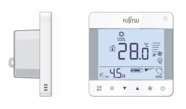 Hard Wired Fujitsu Air Conditioning Remote Controller UTYRCRYZ1 Compact Simple Remote