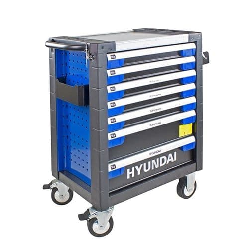 Hyundai Tool Chest Cabinet HYTC9004 305 Piece 7 Drawer Caster Mounted Rollers