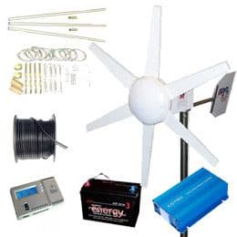 Land Based Wind Turbine Installation Kit 250W With 6.4Meter Tower