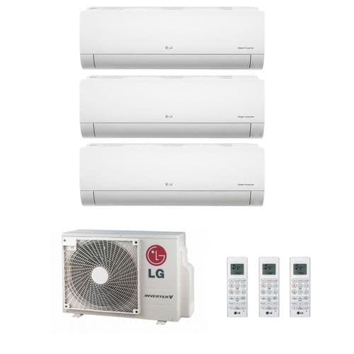 Lg Air Conditioning MU3M19.UE4 Multi Inverter Heat Pump Wall Mounted 3 x 2.5Kw Deluxe A++ 240V~50Hz
