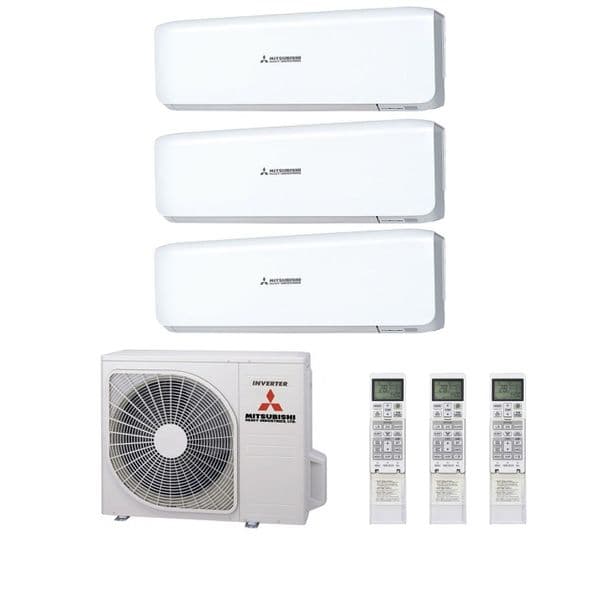 Mitsubishi Heavy Industries Air Conditioning SCM60ZM-S Multi Inverter Heat Pump 3 x SRK25ZS-S Wall Mounted A+ 240V~50Hz