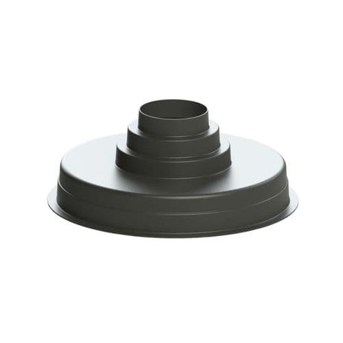 Polymer Plenum Box Black Plastic Finish 530mm Round Multi-spigot 150, 200 & 250mm