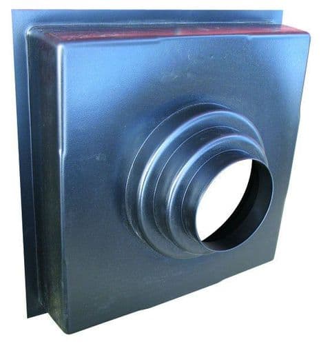 Polymer Plenum Boxes 150mm Black Plastic Finish Top Entry 100mm To 150mm