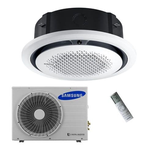 Samsung Air Conditioning 360 Deg Round Ceiling Cassette Inverter Heat Pump